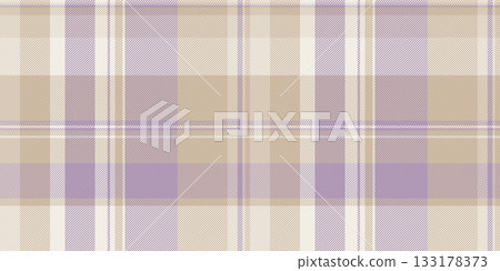 Vichy plaid check vector, daisy seamless tartan fabric. Underwear background pattern texture textile in pastel and light colors. 133178373