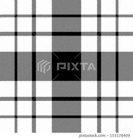 Classic monochrome plaid pattern. Timeless design for textile, backgrounds, or creative projects needing a traditional, geometric feel. Adaptable and stylish. Classic monochrome plaid pattern. Timeless design for textile, backgrounds, or creative projects needing a traditional, geometric feel. Adaptable and stylish. 133178409
