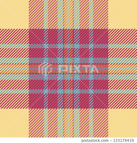 Detailed tartan pattern with rich, warm hues and subtle textures. Ideal for backgrounds, fabrics, or designs needing a traditional, cozy, and sophisticated aesthetic. 133178419