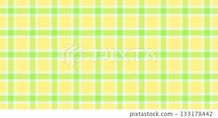 Arabic pattern plaid seamless, knit fabric texture textile. Heritage check background tartan vector in yellow and white colors. 133178442