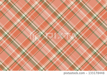 Grunge textile check tartan, short pattern plaid seamless. Poster background texture vector fabric in red and orange colors. 133178448