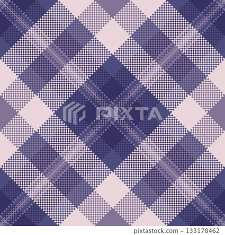 Classic plaid pattern in soothing blue and violet tones. Ideal for backgrounds, textiles, fashion, or decorative designs requiring a traditional yet modern touch. Classic plaid pattern in soothing blue and violet tones. Ideal for backgrounds, textiles, fashion, or decorative designs requiring a traditional yet modern touch. 133178462