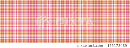 Easter seamless vector texture, retro pattern fabric plaid. Jersey check tartan textile background in orange and pink colors. 133178489