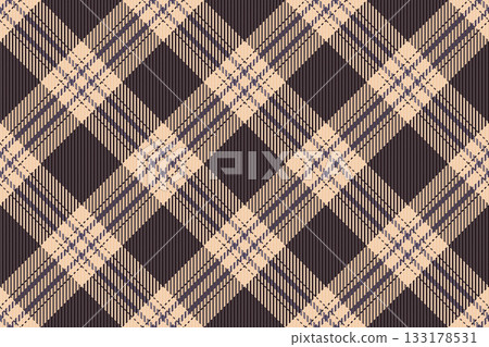 Sketch textile fabric check, gift paper vector background tartan. Seasonal seamless pattern texture plaid in pastel and black colors. 133178531