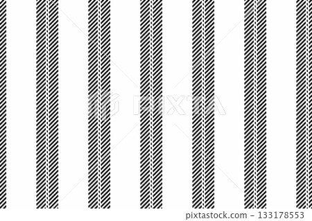 Elegant black and white striped background. Classic vertical lines create a stylish pattern, perfect for textiles, wallpaper, or graphic designs. Versatile texture. Elegant black and white striped background. Classic vertical lines create a stylish pattern, perfect for textiles, wallpaper, or graphic designs. Versatile texture. 133178553