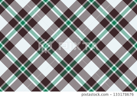 Cozy vector textile pattern, party fabric texture plaid. Bedding seamless background check tartan in white and dark colors. 133178676