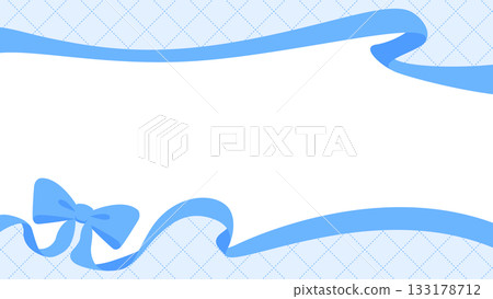 絲帶裝飾框，對角線網格圖案背景 133178712
