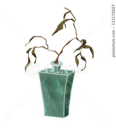 A digital PNG image featuring Halloween, Magic, and Day of the Dead. dried up tree, vase 133178887