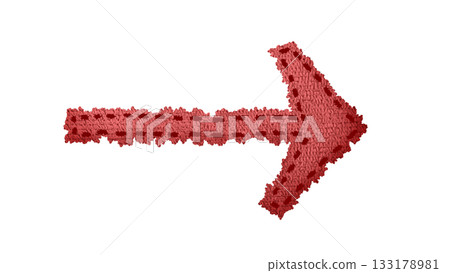Patchwork arrow (red) 133178981