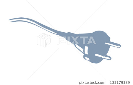 Vector drawing. Plug for electrical outlet 133179389