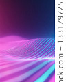 Abstract neon waves in a dark space with pink and blue light. 133179725