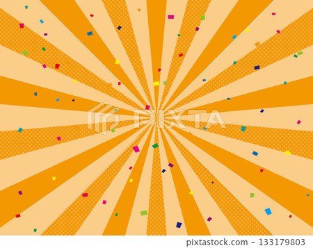 Orange radiation pop background 133179803