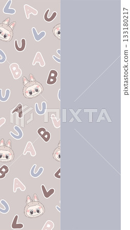Soft Pastel Patterns with Florals Fruits and Cute Motifs for Notebook Designs 133180217