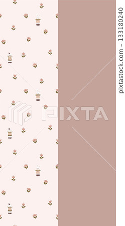 Soft Pastel Patterns with Florals Fruits and Cute Motifs for Notebook Designs 133180240