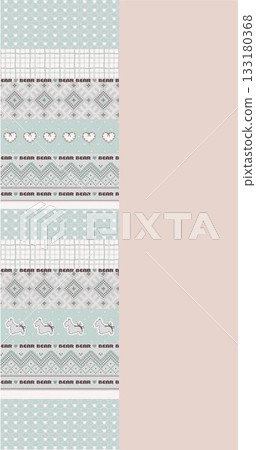 Soft Pastel Patterns with Florals Fruits and Cute Motifs for Notebook Designs 133180368