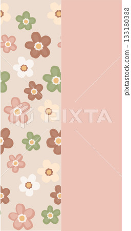 Soft Pastel Patterns with Florals Fruits and Cute Motifs for Notebook Designs 133180388