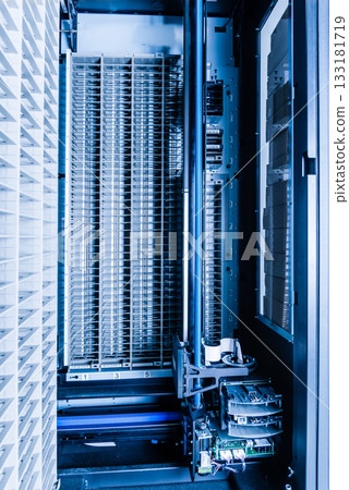 stacks of magnetic tapes used for data storage stacks of magnetic tapes used for data storage 133181719