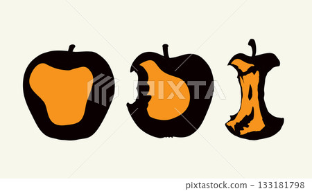 Stub from Apple. Vector drawing Stub from Apple. Vector drawing 133181798