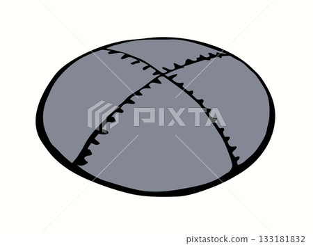 Vector drawing. Jewish clothing yarmulke 133181832
