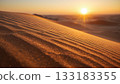 Desert sand at sunset 133183355