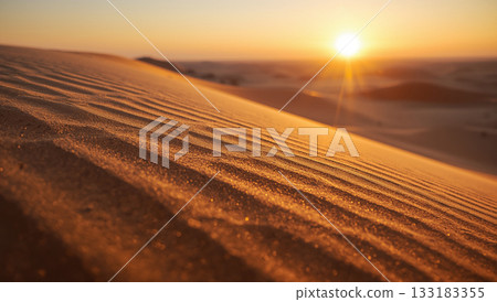 Desert sand at sunset Desert sand at sunset 133183355