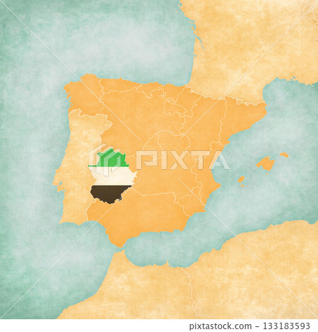 Map of Spain - Extremadura 133183593