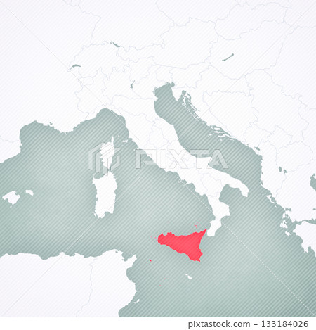 Map of Italy - Sicily Map of Italy - Sicily 133184026