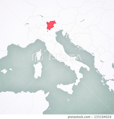 Map of Italy - Trentino-South Tyrol 133184028