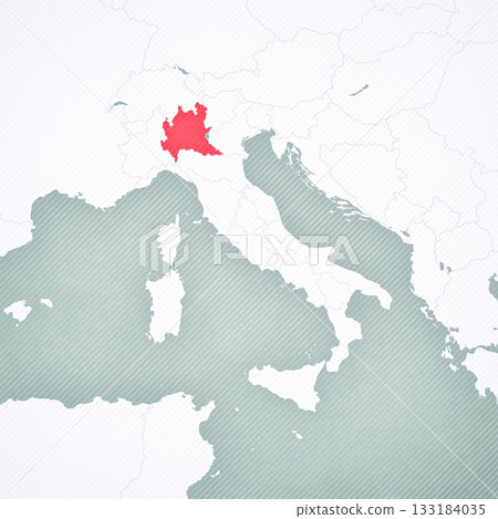 Map of Italy - Lombardy 133184035