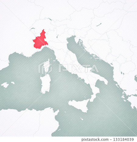 Map of Italy - Piedmont 133184039