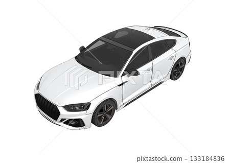 car isolated on transparent background, 3d illustration, cg render car isolated on transparent background, 3d illustration, cg render 133184836