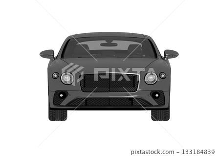 car isolated on transparent background, 3d illustration, cg render 133184839