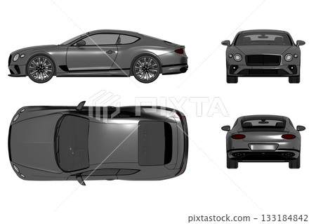car isolated on transparent background, 3d illustration, cg render car isolated on transparent background, 3d illustration, cg render 133184842
