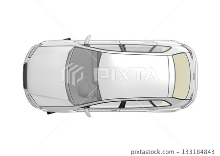 car isolated on transparent background, 3d illustration, cg render 133184843