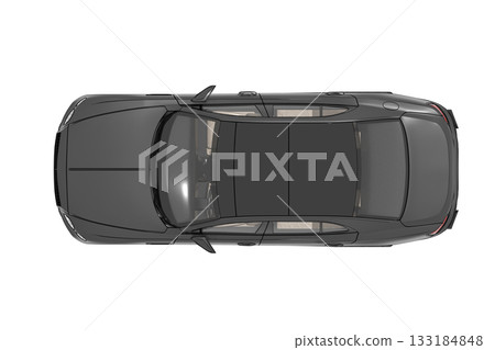 car isolated on transparent background, 3d illustration, cg render 133184848