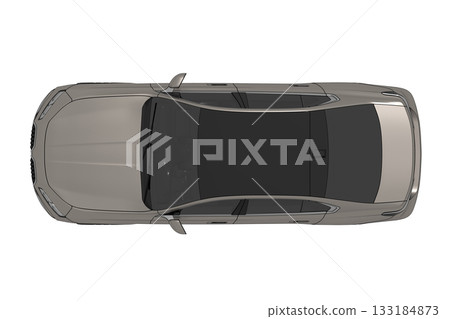 car isolated on transparent background, 3d illustration, cg render 133184873