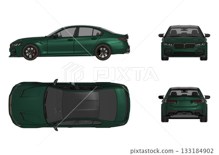 car isolated on transparent background, 3d illustration, cg render car isolated on transparent background, 3d illustration, cg render 133184902