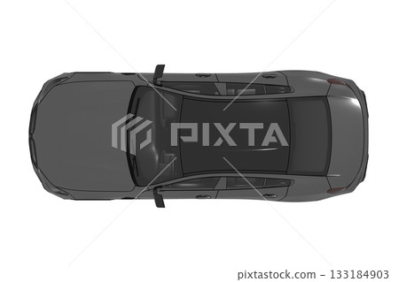 car isolated on transparent background, 3d illustration, cg render 133184903
