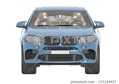 car isolated on transparent background, 3d illustration, cg render 133184937