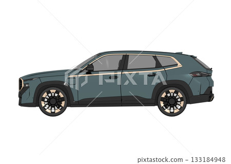 car isolated on transparent background, 3d illustration, cg render car isolated on transparent background, 3d illustration, cg render 133184948
