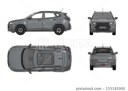 car isolated on transparent background, 3d illustration, cg render car isolated on transparent background, 3d illustration, cg render 133185000
