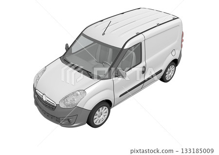 car isolated on transparent background, 3d illustration, cg render 133185009