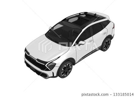car isolated on transparent background, 3d illustration, cg render car isolated on transparent background, 3d illustration, cg render 133185014