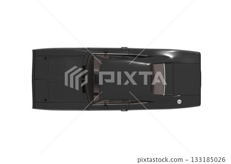 car isolated on transparent background, 3d illustration, cg render 133185026