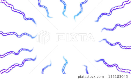 Blue lightning burst frame Blue lightning burst frame 133185043