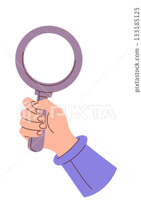 Male person using magnifying glass Male person using magnifying glass 133185125