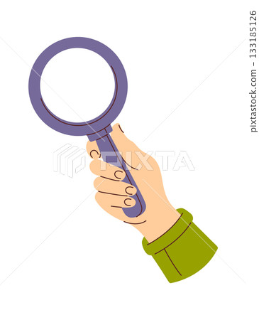 Magnifier research tool in hand Magnifier research tool in hand 133185126