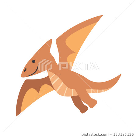Cute pterosaur flying prehistoric character 133185136