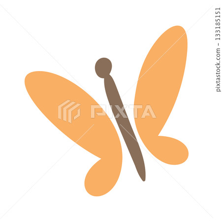 Flying butterfly simple insect design 133185151