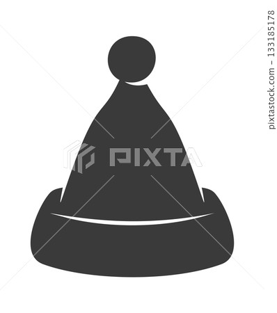 Simple Santa hat silhouette headwear 133185178